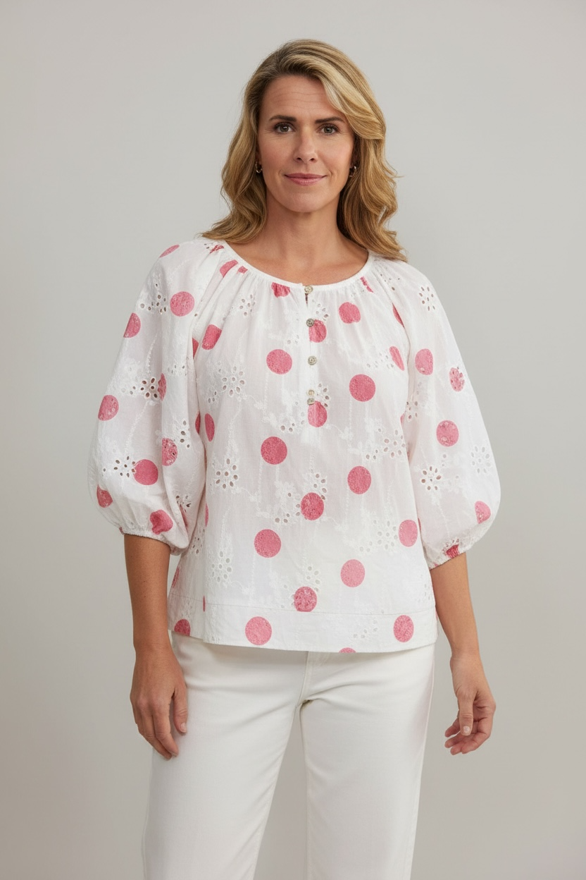 67 🌷 Blouse Pois Broderie