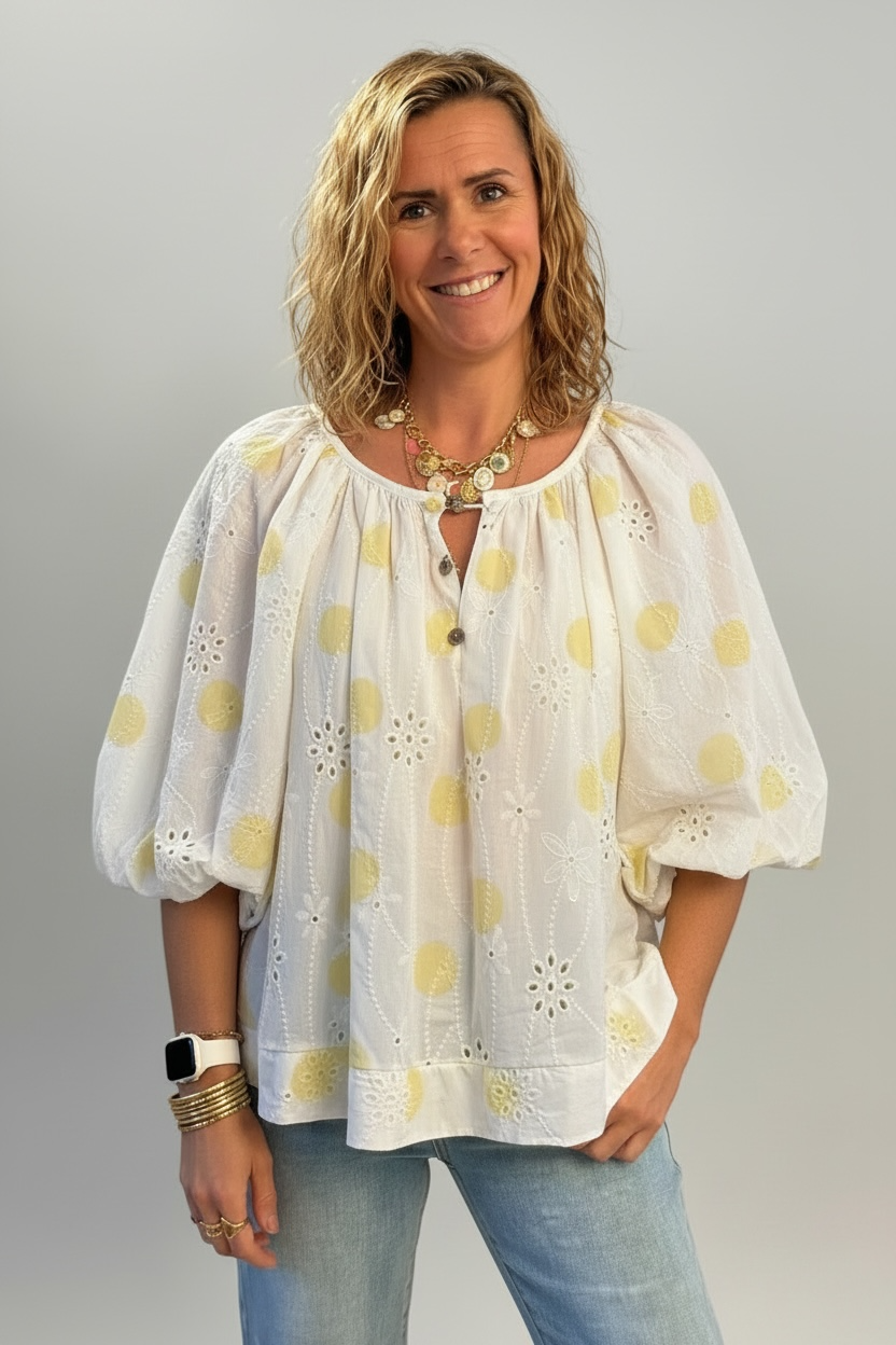 67 🌷 Blouse Pois Broderie