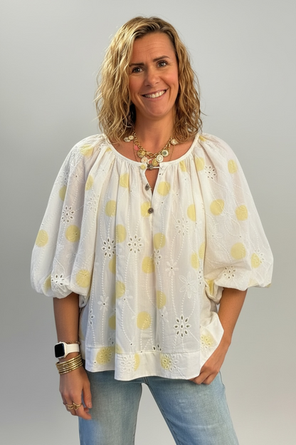 67 🌷 Blouse Pois Broderie